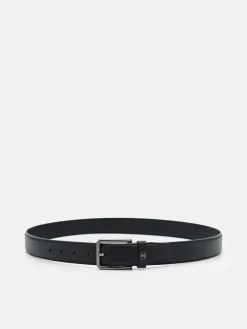 Leather Pin Belt - Black