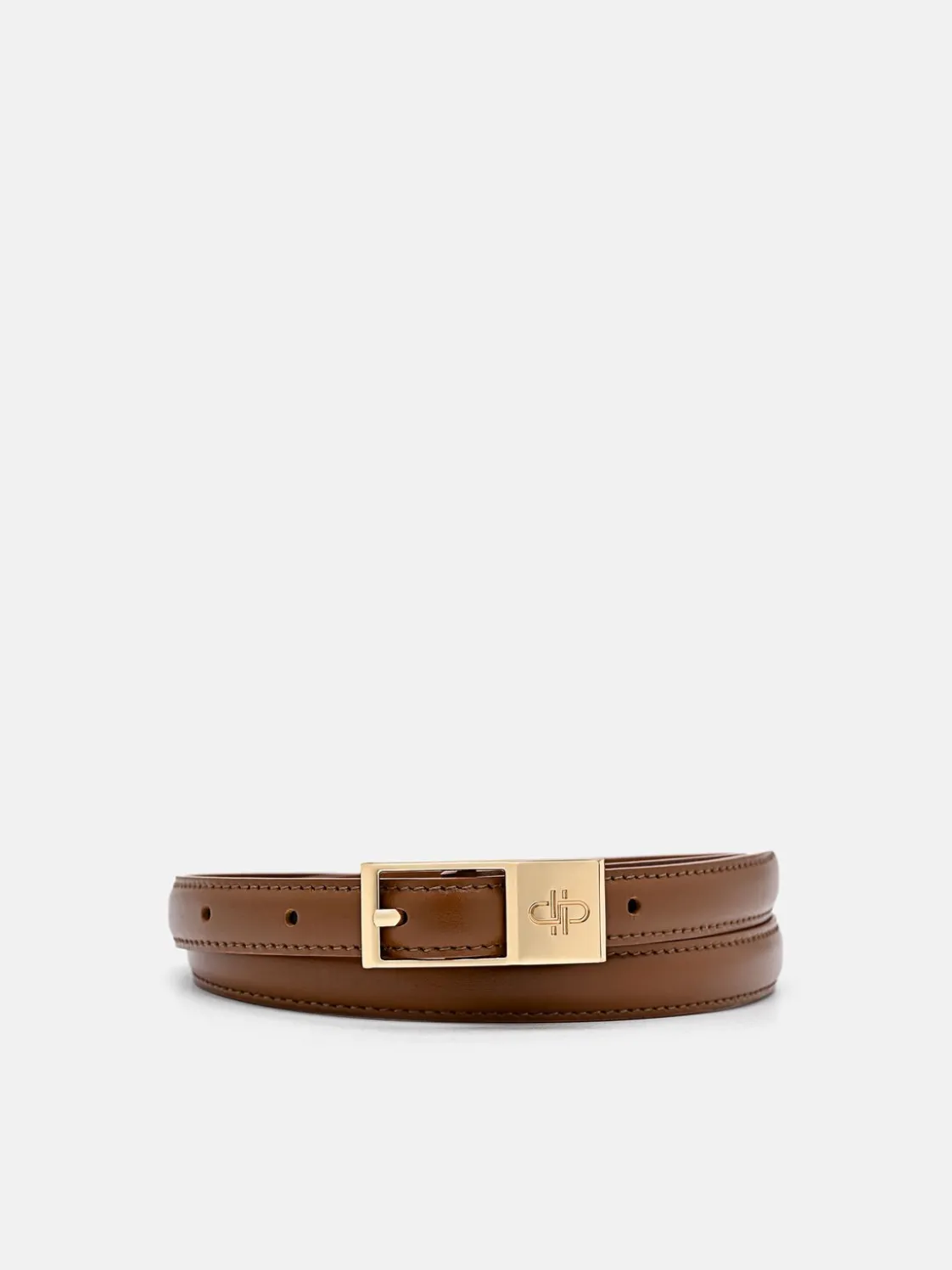 Leather Pin Belt - Cognac