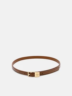 Leather Pin Belt - Cognac