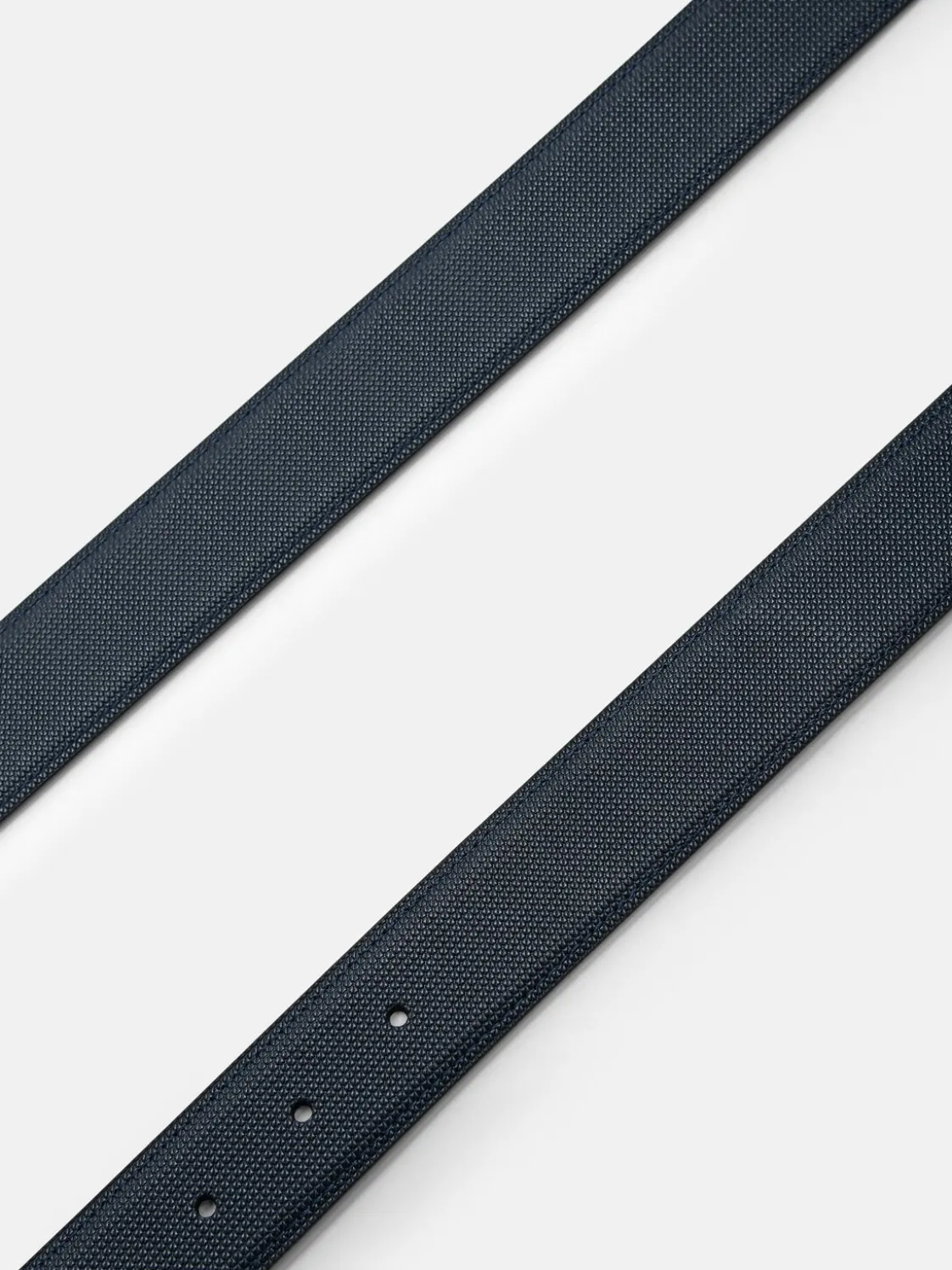 Leather Reversible Tang Belt - Navy