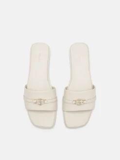 Leather Sandals - Chalk