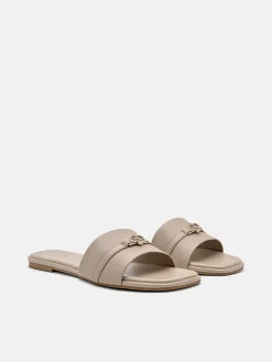 Leather Sandals - Taupe