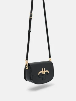 Leather Shoulder Bag - Black