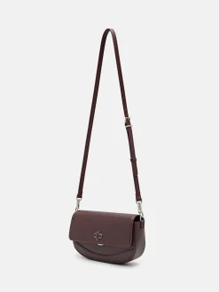 Leather Shoulder Bag - Wine