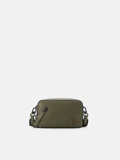 Leather Sling Bag - Military Green