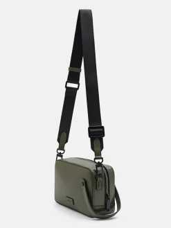 Leather Sling Bag - Military Green