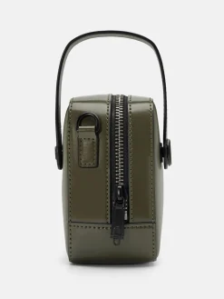 Leather Sling Bag - Military Green