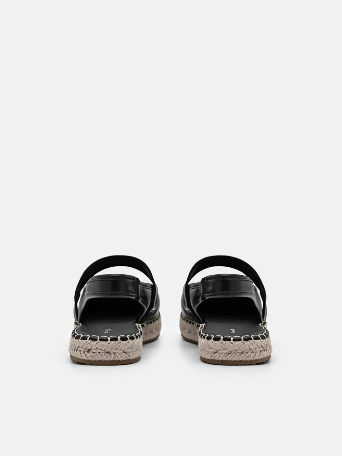 Leather Slingback Loafers - Black