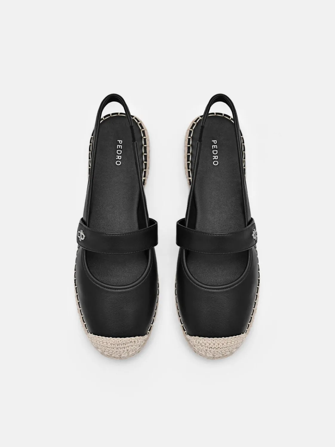 Leather Slingback Loafers - Black