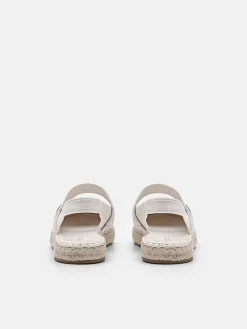 Leather Slingback Loafers - Chalk