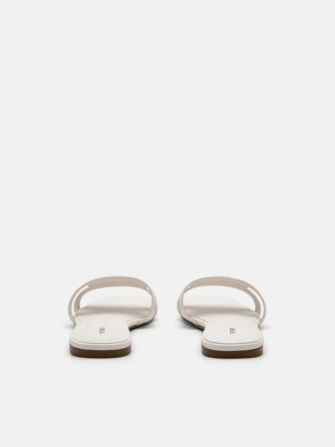 Leather Slip-On Sandals - Chalk
