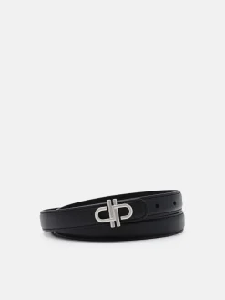 Leather Tang Belt - Black