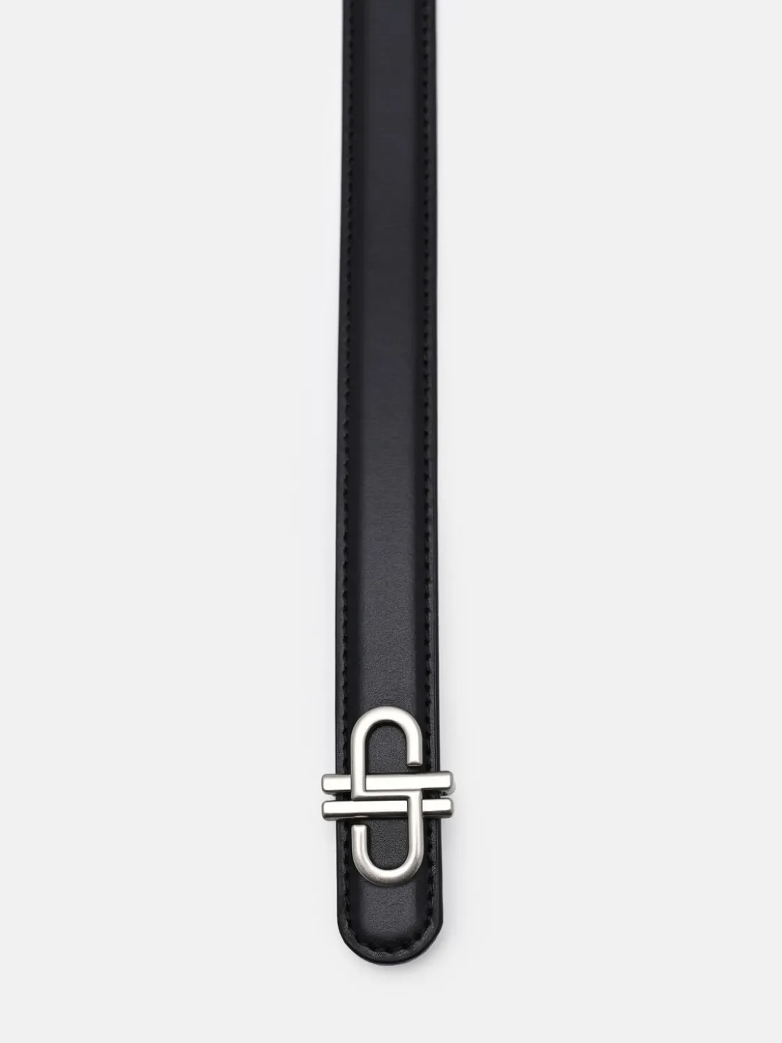 Leather Tang Belt - Black