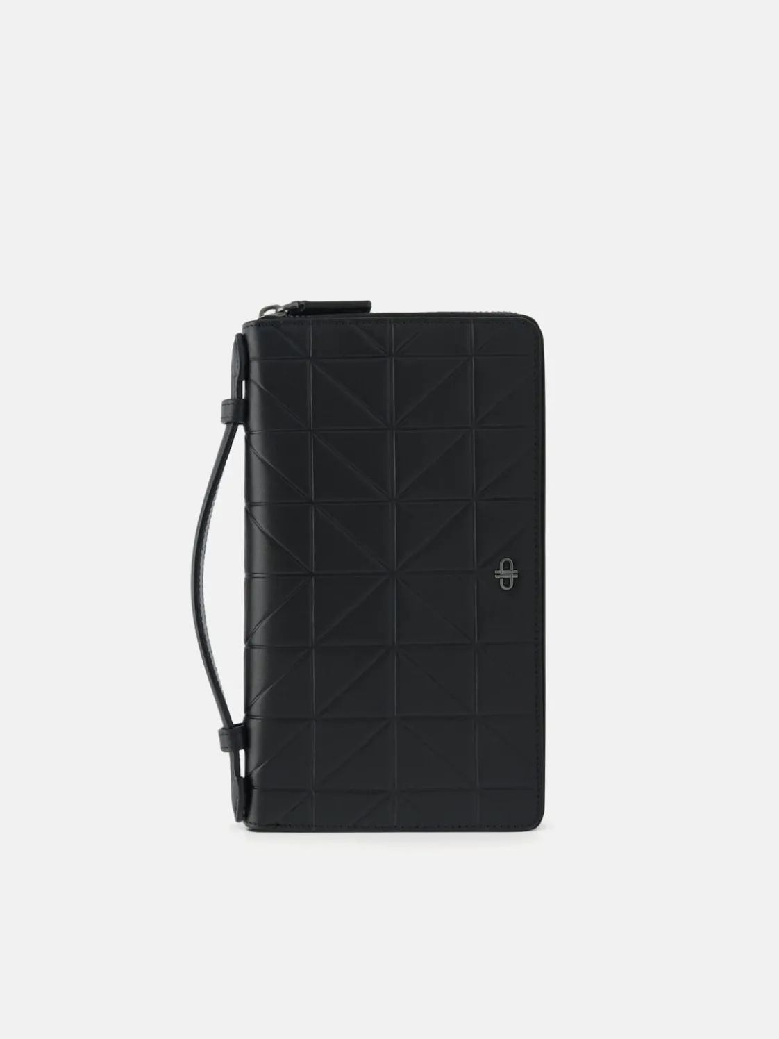 Leather Travel Organiser in Pixel - Black
