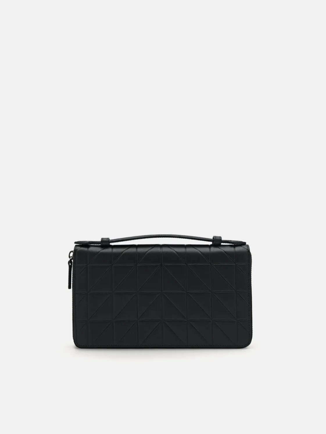 Leather Travel Organiser in Pixel - Black