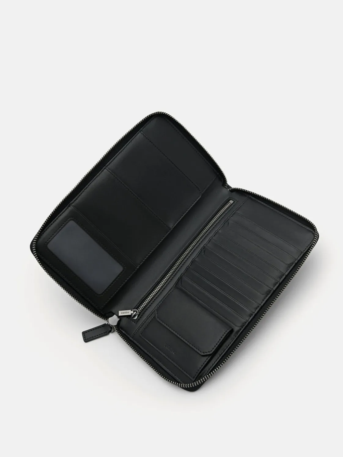 Leather Travel Organiser in Pixel - Black