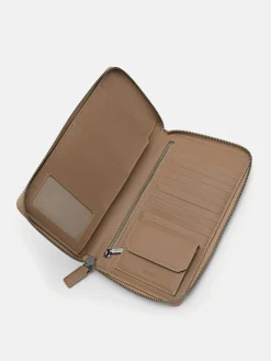 Leather Travel Organiser in Pixel - Taupe