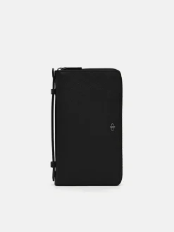 Leather Travel Organiser - Black