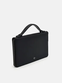 Leather Travel Organiser - Black