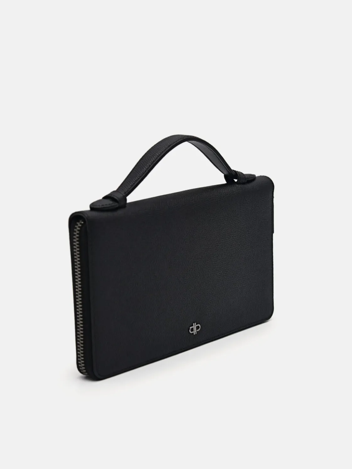 Leather Travel Organiser - Black