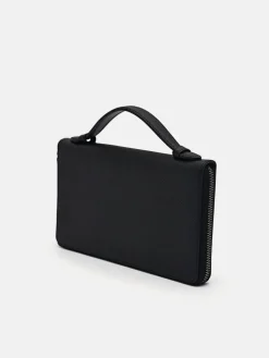 Leather Travel Organiser - Black