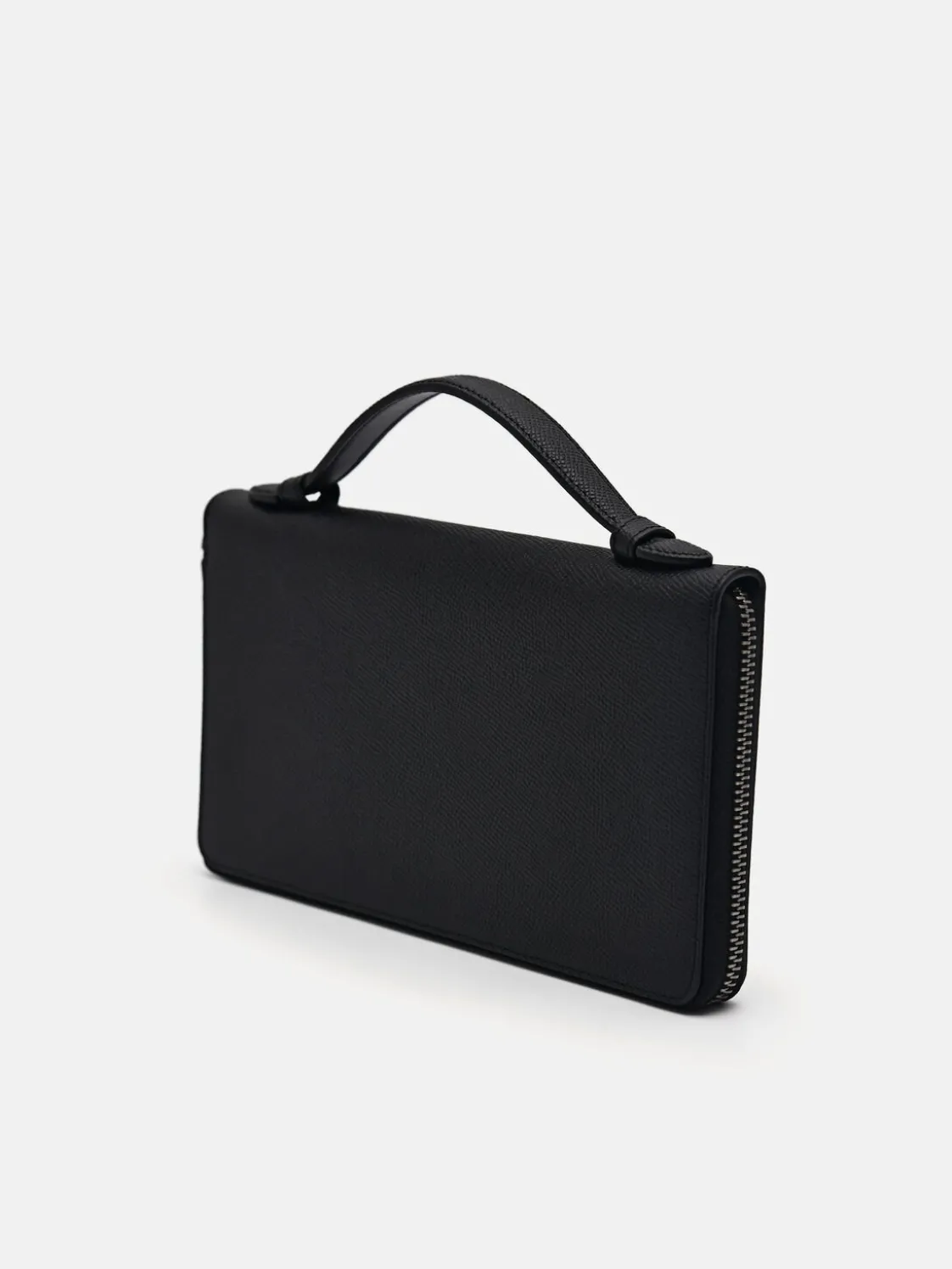 Leather Travel Organiser - Black