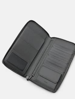 Leather Travel Organizer - Dark Grey