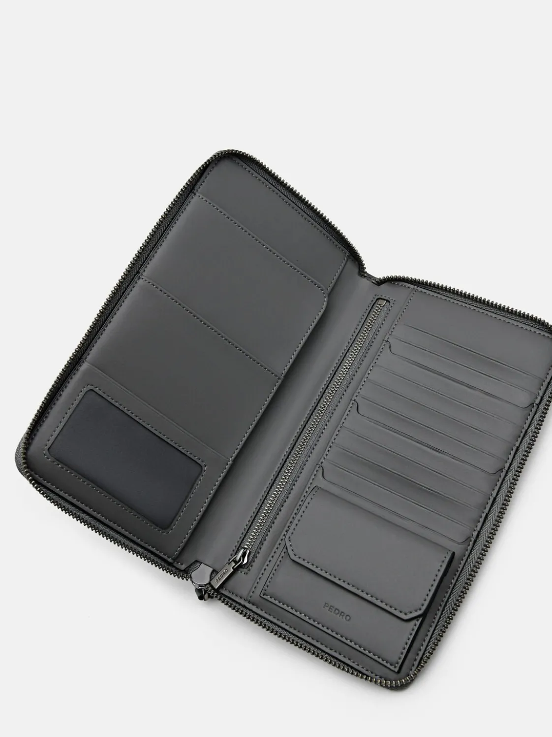 Leather Travel Organizer - Dark Grey
