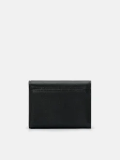Leather Tri-Fold Wallet - Black