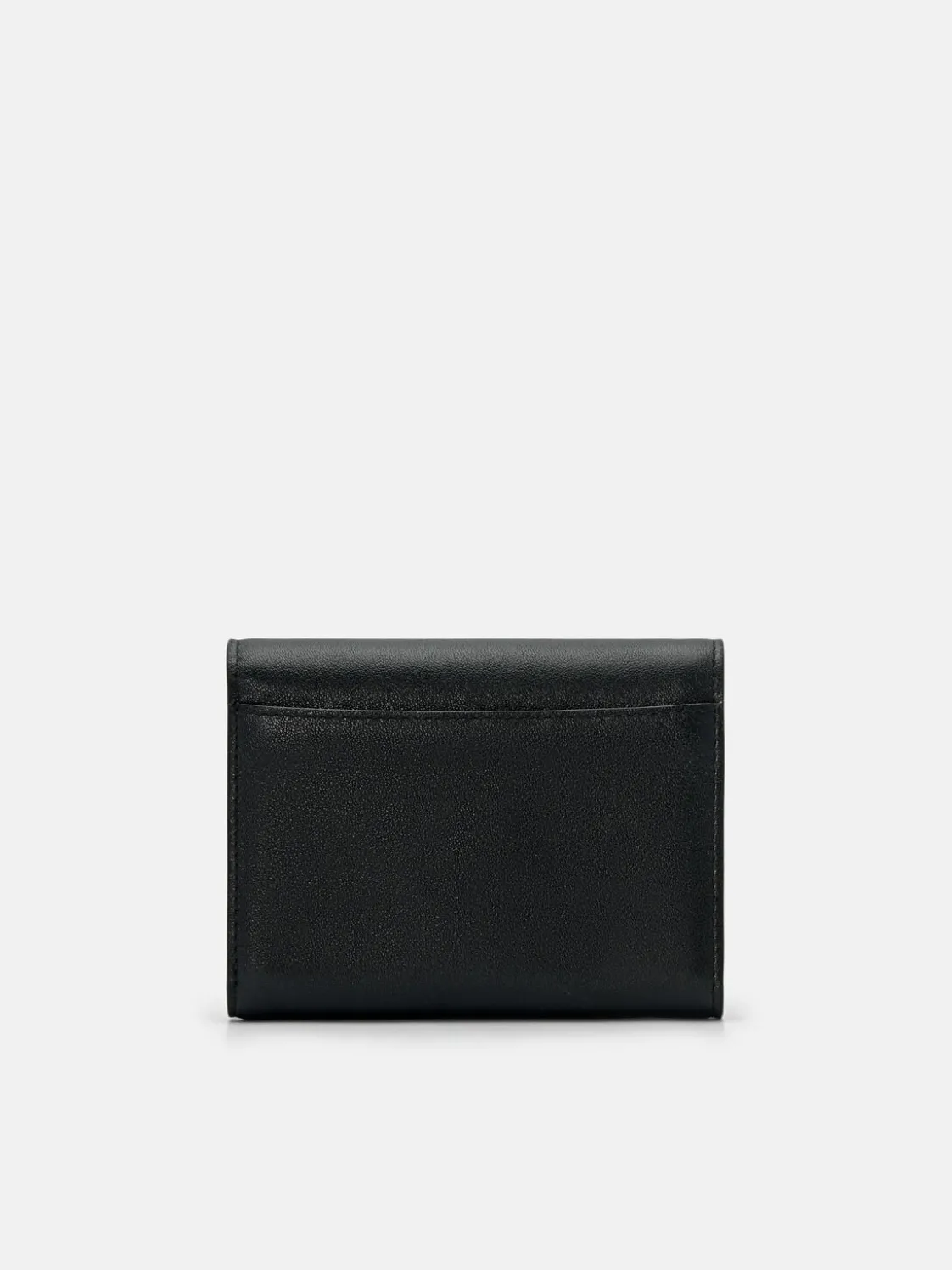 Leather Tri-Fold Wallet - Black