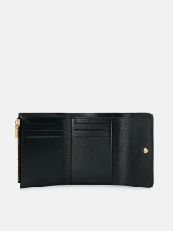 Leather Tri-Fold Wallet - Black