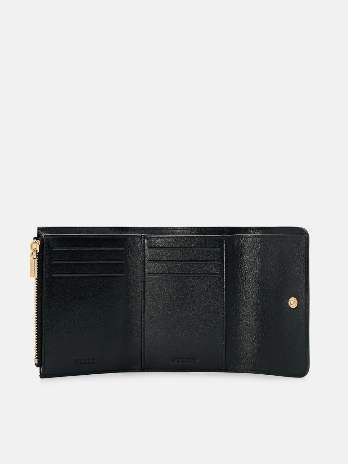 Leather Tri-Fold Wallet - Black