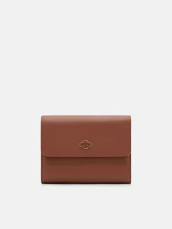 Leather Tri-Fold Wallet - Cognac
