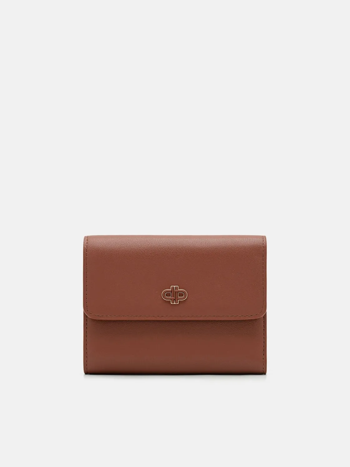 Leather Tri-Fold Wallet - Cognac