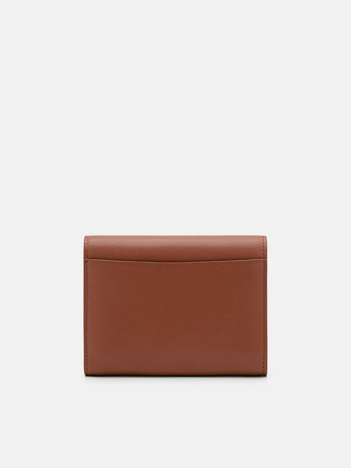 Leather Tri-Fold Wallet - Cognac