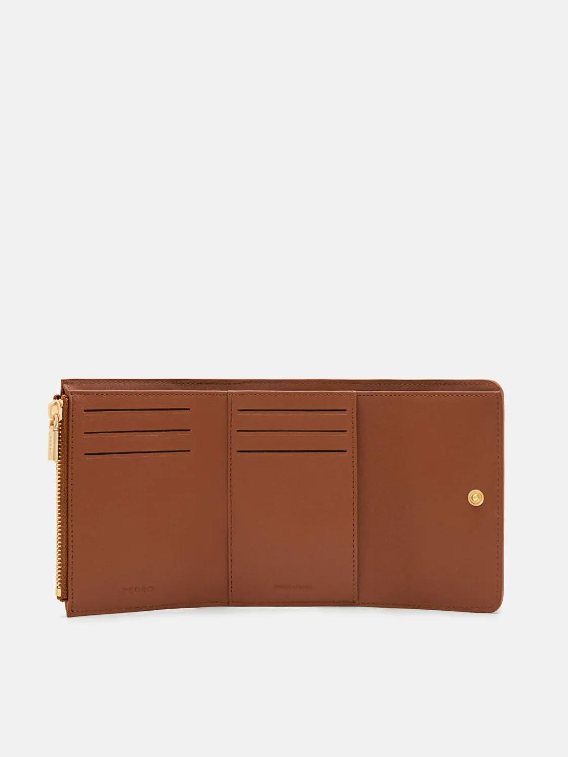 Leather Tri-Fold Wallet - Cognac
