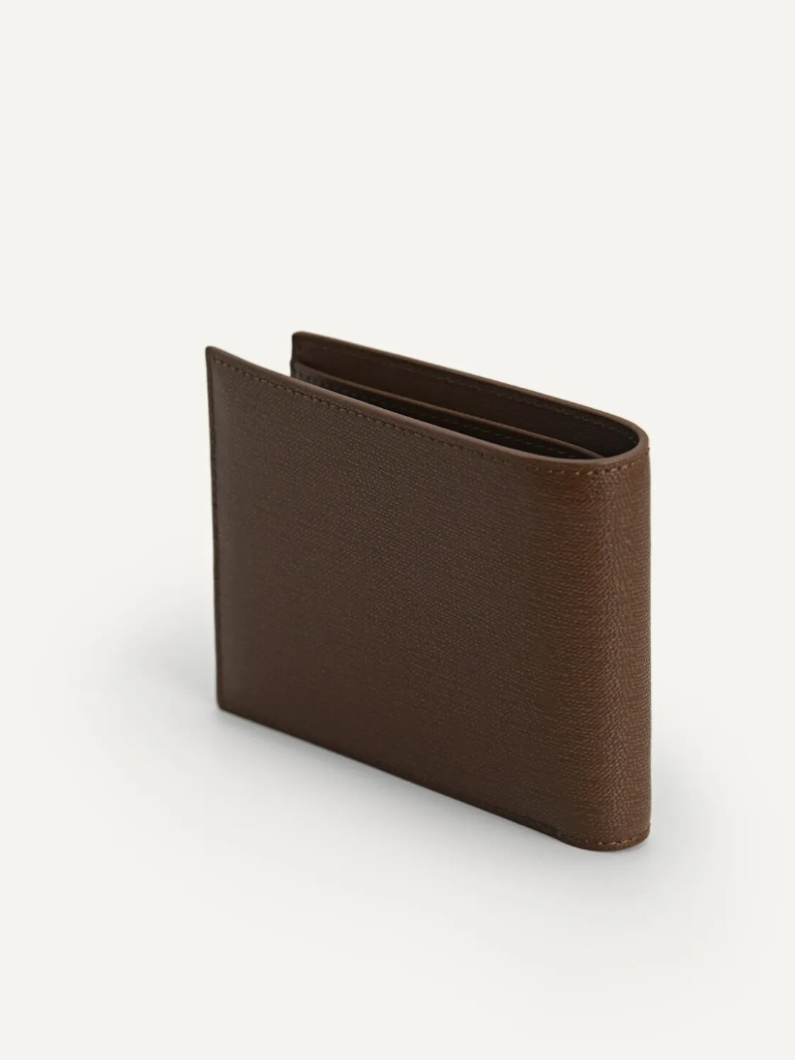 Leather Wallet with Insert - Dark Brown