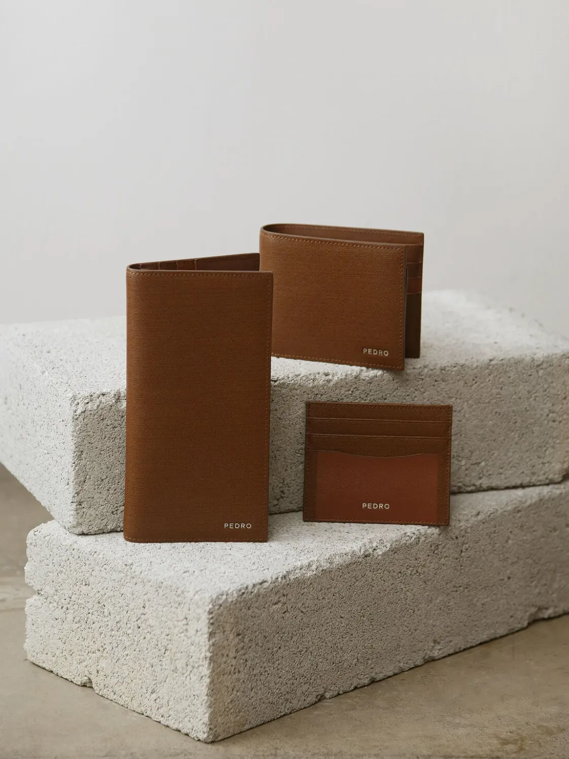 Leather Wallet with Insert - Dark Brown