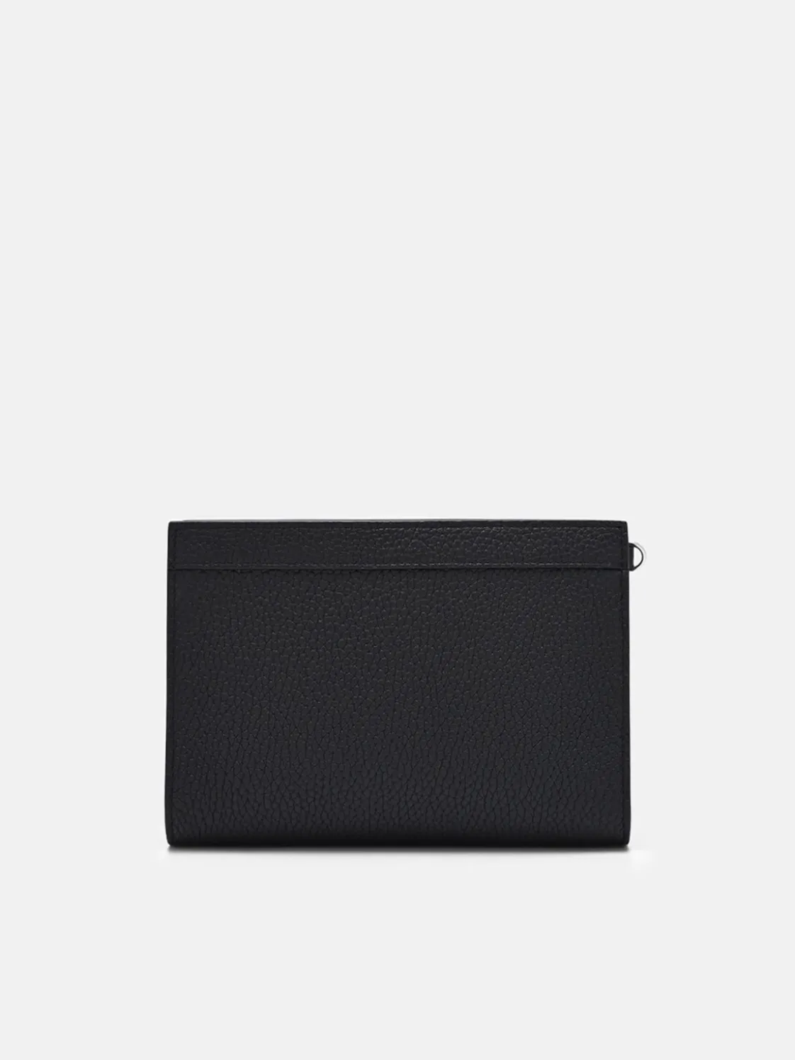 Leather Zipped Pouch - Black