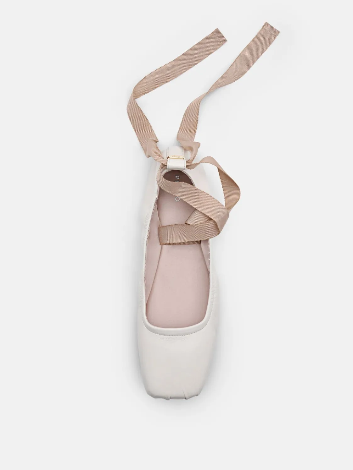 Lexa Leather Ballerina Flats - Chalk
