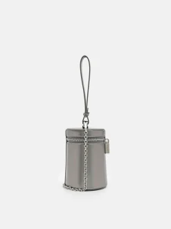 Lia Barrel Pouch - Silver
