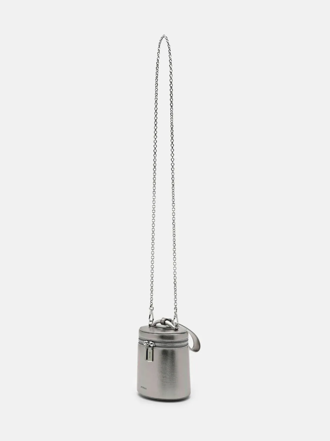 Lia Barrel Pouch - Silver