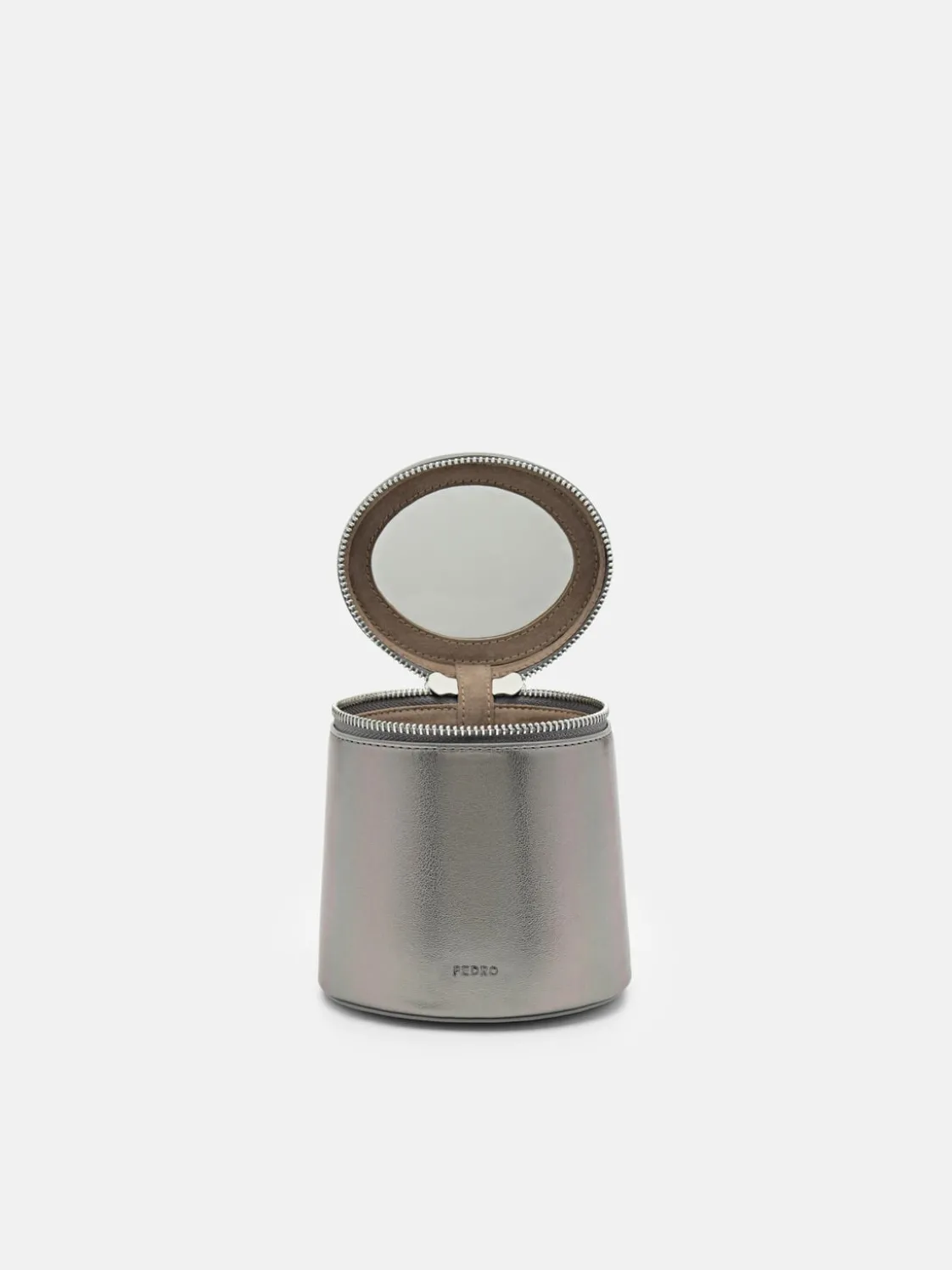Lia Barrel Pouch - Silver