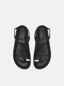 Lia Caged Sandals - Black