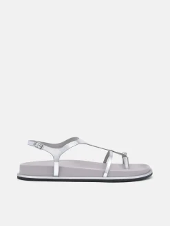 Lia Caged Sandals - Silver