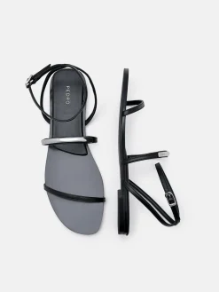 Lia Strappy Sandals - Black