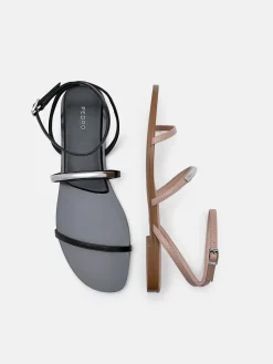 Lia Strappy Sandals - Black