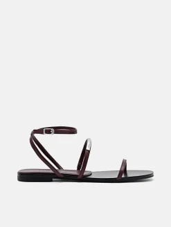 Lia Strappy Sandals - Burgundy