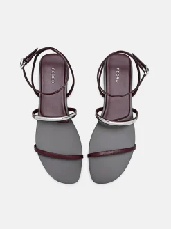 Lia Strappy Sandals - Burgundy