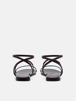 Lia Strappy Sandals - Burgundy